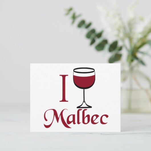 Malbec Wine Lover Geschenke Postkarte (Stehend Vorderseite)