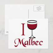 Malbec Wine Lover Geschenke Postkarte (Vorne/Hinten)