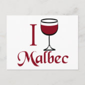 Malbec Wine Lover Geschenke Postkarte (Vorderseite)