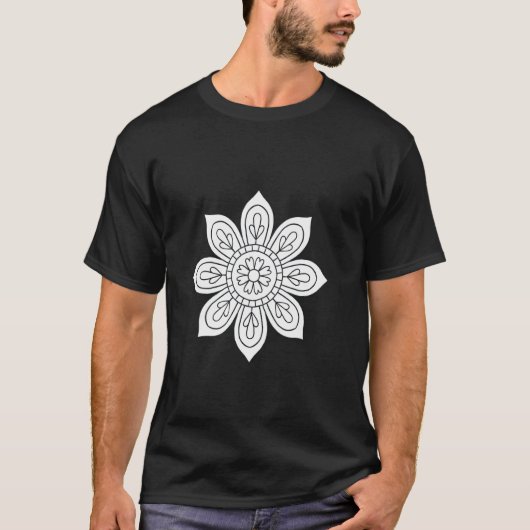 Malbuch Blume T-Shirt (Vorderseite)