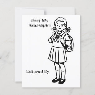 Malbuch für Kinder Anime ungezogene Schülerin