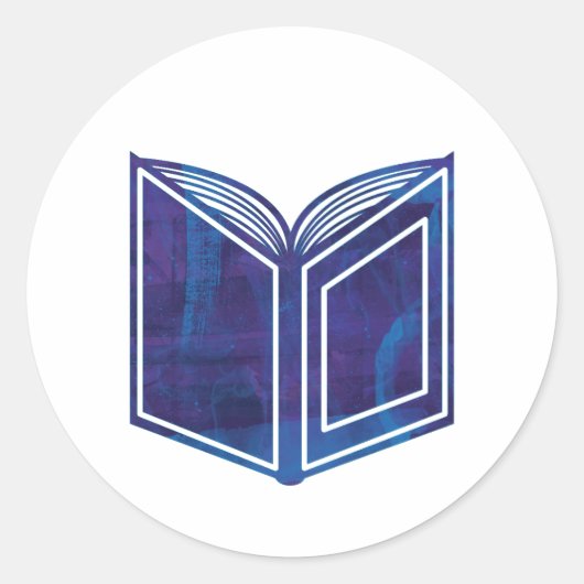 Malbuch für Lila und blaue Spritzer Runder Aufkleber (Vorderseite)