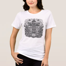 Malbuch Spukhaus Mandala Tri-Blend Shirt