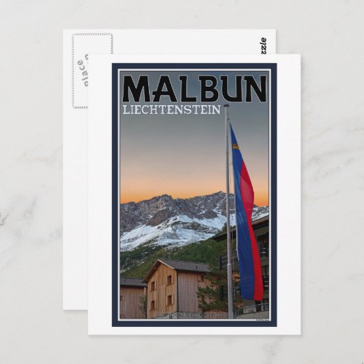 Malbun Flags Postkarte (Vorne/Hinten)