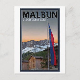 Malbun Flags Postkarte