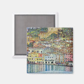 Malcena im Gardasee von Gustav Klimt Magnet (Vorderseite/Rückseite)