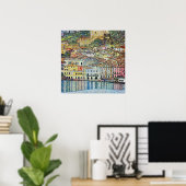 Malcena im Gardasee von Gustav Klimt Poster (Heimbüro)