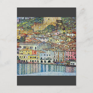 Malcena im Gardasee von Gustav Klimt Postkarte