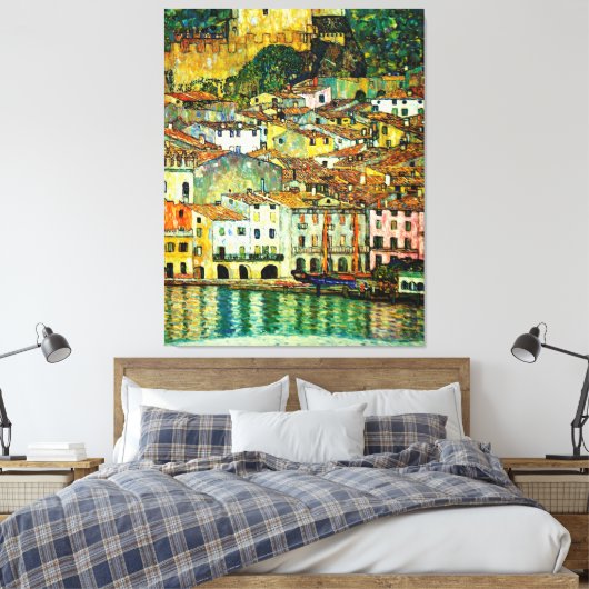 Malcesine am Gardasee (1913), Gustav Klimt Leinwanddruck (Insitu (Schlafzimmer))