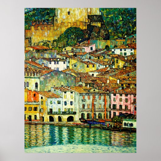 Malcesine am Gardasee (1913), Gustav Klimt Poster (Vorne)