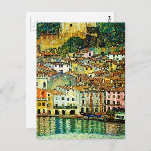 Malcesine am Gardasee (1913), Gustav Klimt Postkarte (Vorne/Hinten)