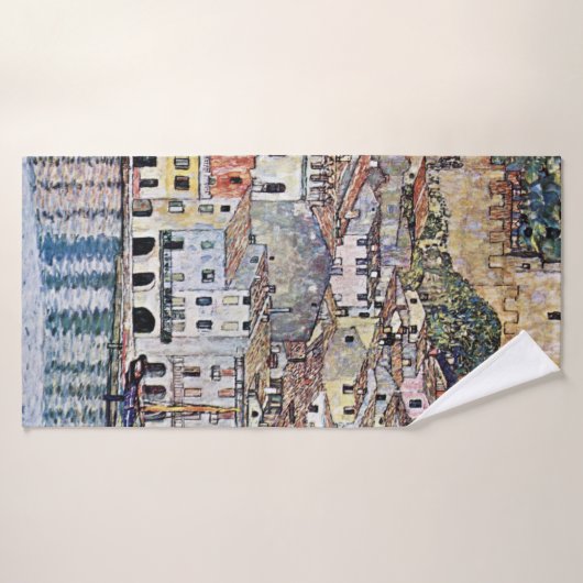 Malcesine am Gardasee, Gustav Klimt Badehandtuch (Badehandtuch)