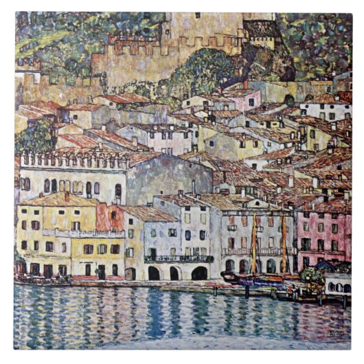 Malcesine am Gardasee, Gustav Klimt Fliese (Vorderseite)
