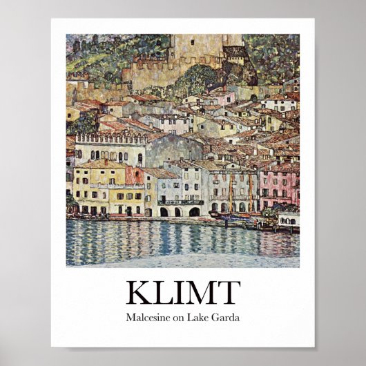 Malcesine am Gardasee, Gustav Klimt Poster (Vorne)