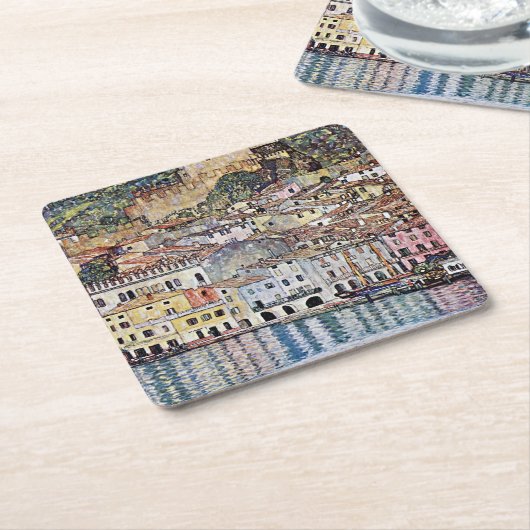 Malcesine am Gardasee, Gustav Klimt Rechteckiger Pappuntersetzer (angewinkelt)