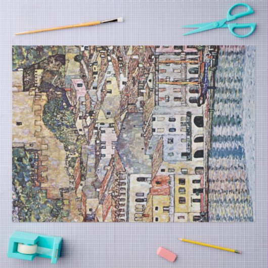 Malcesine am Gardasee, Gustav Klimt Seidenpapier (Basteln)