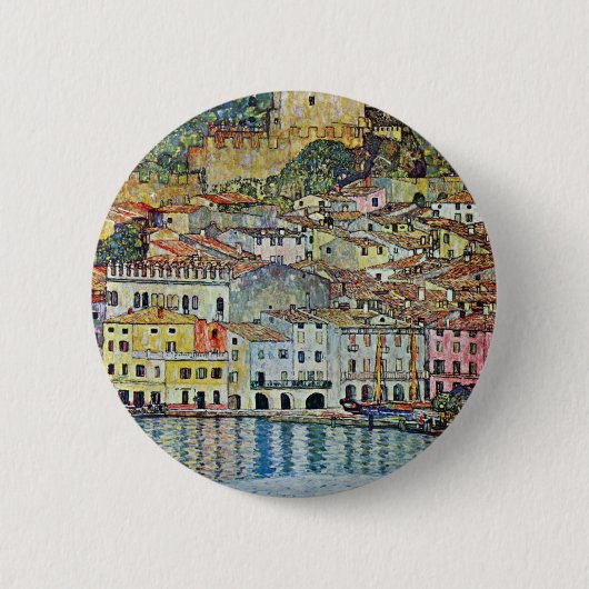 Malcesine am Gardasee Von Gustav Klimt Button (Vorderseite)