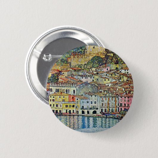 Malcesine am Gardasee Von Gustav Klimt Button (Vorne & Hinten)