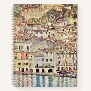 Malcesine am Gardasee von Gustav Klimt Notizblock