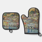 Malcesine am Gardasee Von Gustav Klimt Ofenhandschuh & Topflappen-Set (Vorderseite)