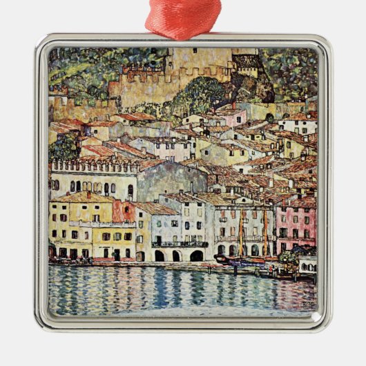 Malcesine am Gardasee von Gustav Klimt Ornament Aus Metall (Vorne)