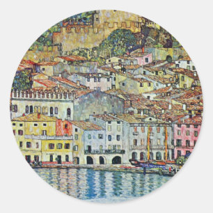 Malcesine am Gardasee Von Gustav Klimt Runder Aufkleber