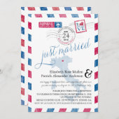 Malcesine Italy Airmail Post Wedding Reception Einladung (Vorne/Hinten)