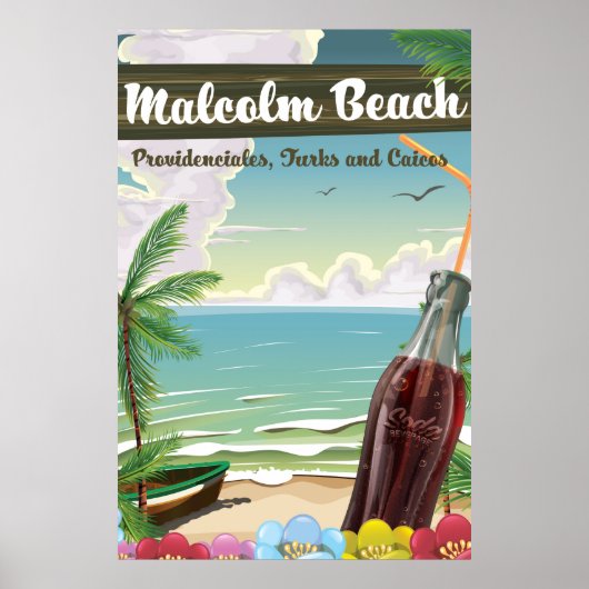 Malcolm Beach, Providenciales, Turks und Caicos Poster (Vorne)