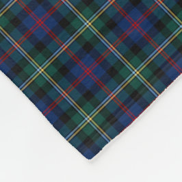 Malcolm Clan Dark Blue und Forest Green Tartan Fleecedecke