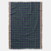 Malcolm Clan Dark Blue und Green Scottish Tartan Decke (Vorderseite Vertikal)