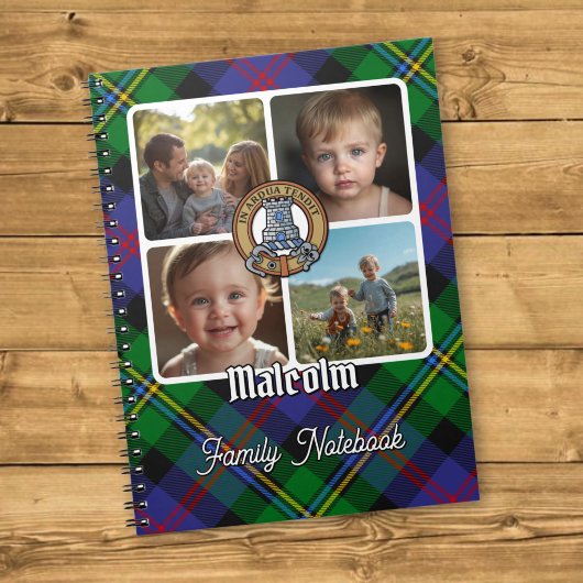 Malcolm Familienfoto-Collage Notizblock