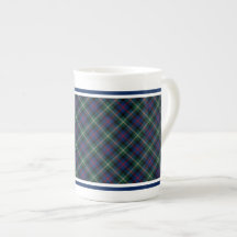 Malcolm Family Tartan Dark Blue und Green Kariert