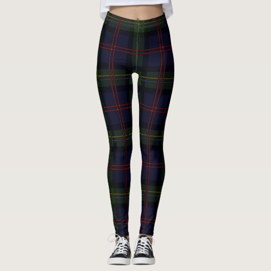 Malcolm Kariert Tartan Scottish Clan Leggings (Vorderseite)