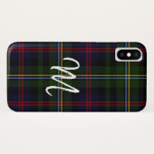 Malcolm mit Monogramm Tartan karierter iPhone X Case-Mate iPhone Hülle (Rückseite (Horizontal))