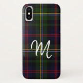 Malcolm mit Monogramm Tartan karierter iPhone X Case-Mate iPhone Hülle (Rückseite)