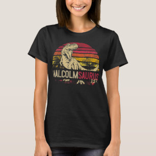Malcolm Saurus Funny Personalisiert Dinosaur T Rex T-Shirt