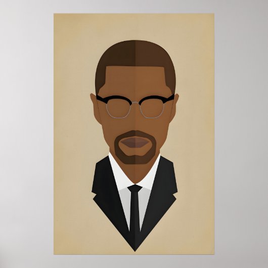 Malcolm X, Black History Makers Icon Original Poster (Vorne)