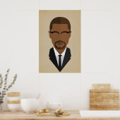 Malcolm X, Black History Makers Icon Original Poster (Küche)