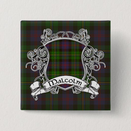 Malcolmtartan-Schild Button (Vorderseite)