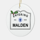 Malden MA Keramik Ornament (Links)