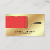 Maldienst Pinselwalze Beruflicher Maler Visitenkarte (Vorderseite)