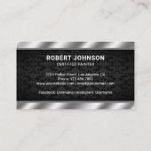 Maldienst Pinselwalze Beruflicher Maler Visitenkarte (Rückseite)