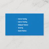 Maldienste | Maler am Arbeitsplatz Visitenkarte (Rückseite)