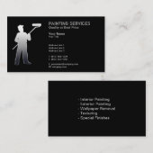 Maldienste | Maler Schwarz Visitenkarte (Vorne/Hinten)