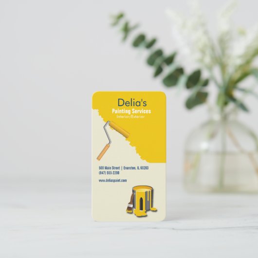 Maldienstleistungen Visitenkarte (Stehend Vorderseite)