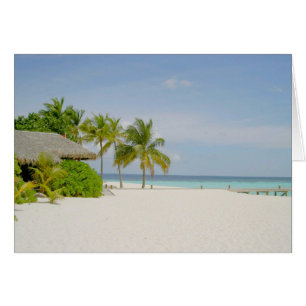Maldives Beach Blank Card