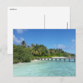 Maldives Beach Boardwalk Postkarte (Vorne/Hinten)
