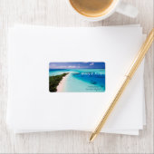 Maldives Beach (personalisierter Name und Anschrif Adressaufkleber (Insitu)
