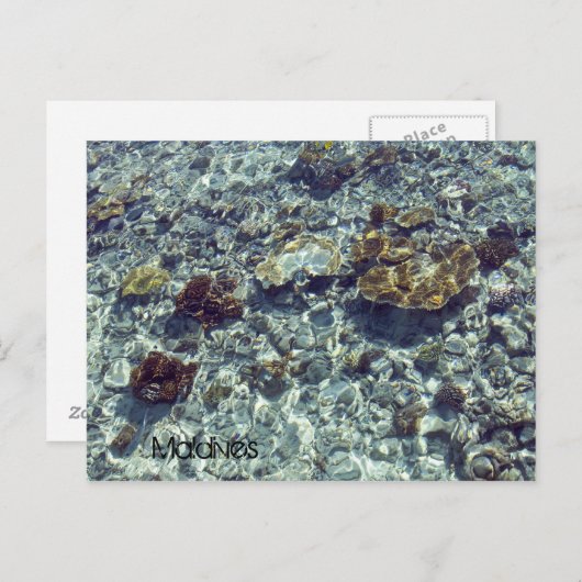 Maldives beach postcard postkarte (Vorne/Hinten)