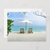 Maldives Beach Postkarte (Vorne/Hinten)
